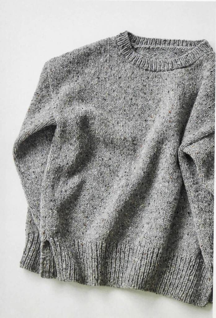 Grey women sweater pullover knitting pattern – JPCrochet