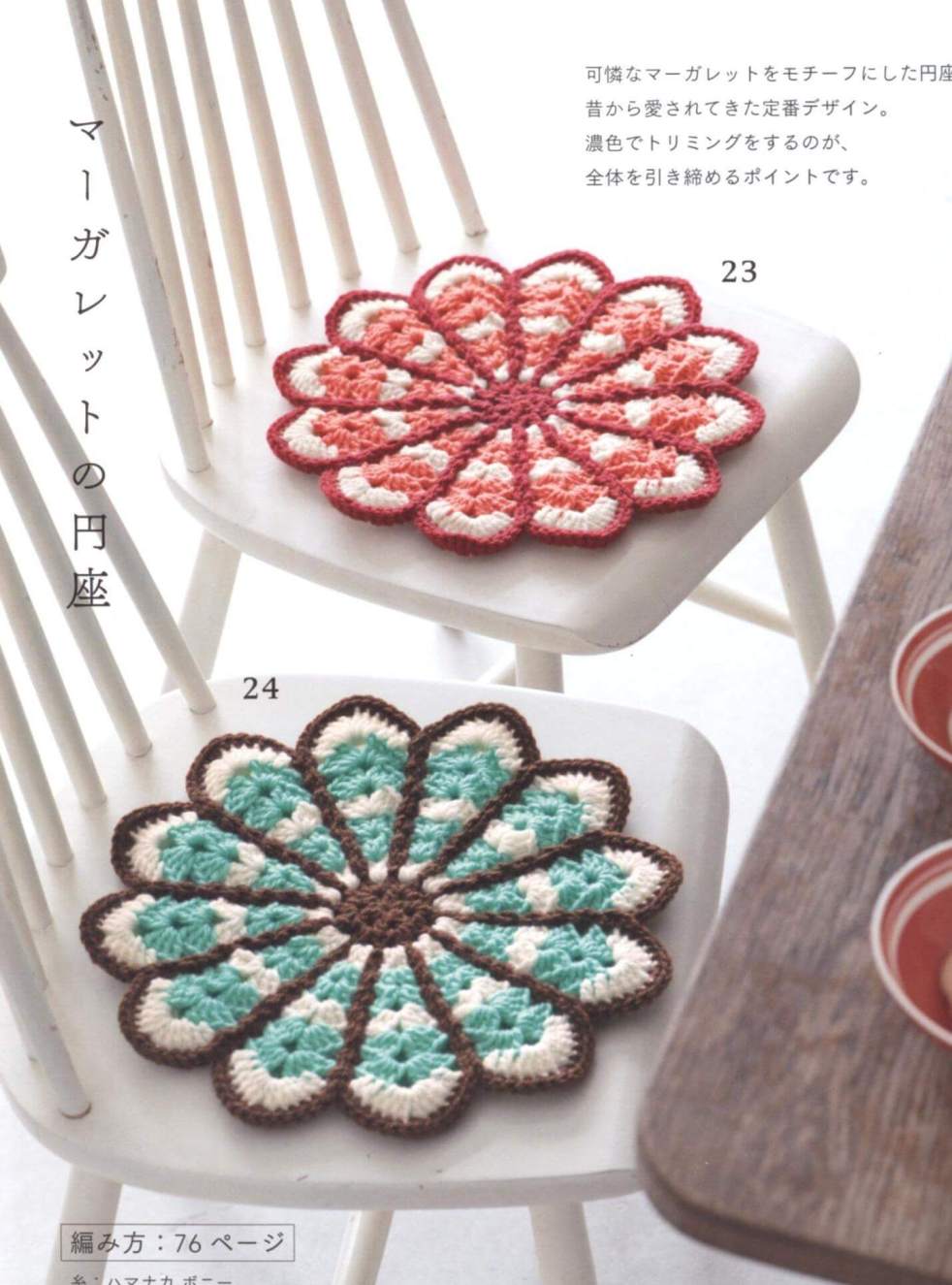 Modern crochet chair mat